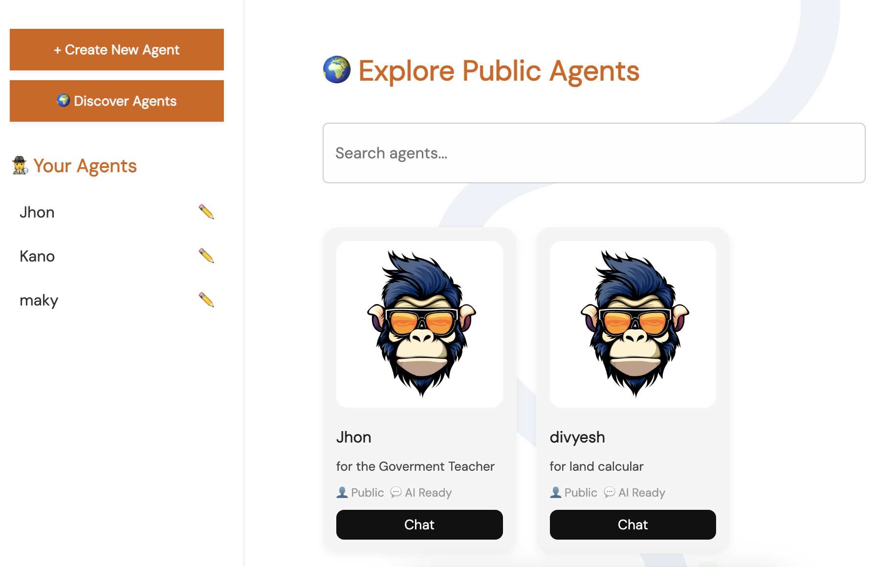 Agent Interface Preview